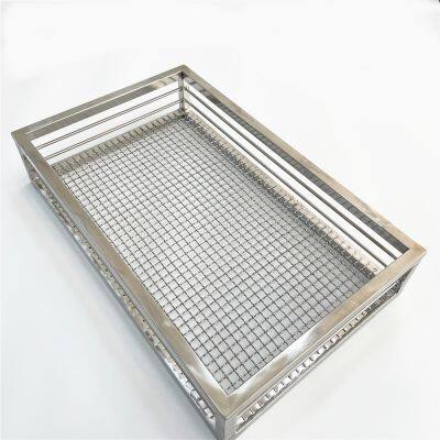 Customized High Quality 304 Stainless Steel Woven Wire Mesh Basket For Cleaning photo-3
