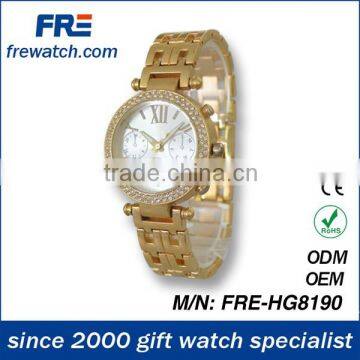 2014 fashion alloy watch with diamond for women wholesales high quality hot sell watch