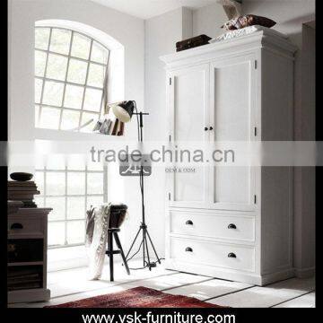 WD-061 High End Apartment White Paint Wardrobe