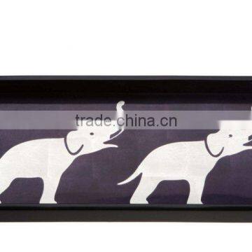 High quality best selling Elephants style Lacquered Rectangular Serving Tray from Viet Nam