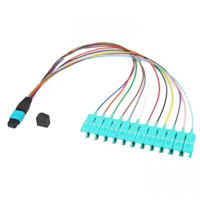 Direct Factory Price OM1 OM2 OM3 OM4 OM5 12cores Male/Female MPO-MTP Harness Fanout SC Cable