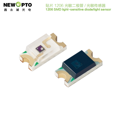 SMD 1206 Light sensor, phototransistor, photo sensor, 550nm 850nm 940nm CDS replacement, for lighting control, linear dimming, signal Tx Rx