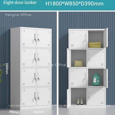 4-Tier Steel Storage Lockers | Multi-Compartment Metal Wardrobe | With Ventilated Door Locking Mechanism