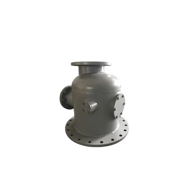High Quality JQ641FM Ceramic Lined Feed Valve Carbon Steel Three-way Feed Valve Flange Bell Cover Flap Feed Valve photo-3