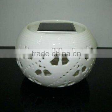 globe solar ceramic lamp