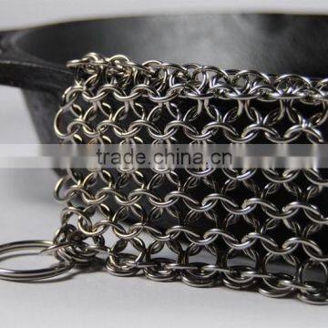 cast iron cleaner, chainmail cast iron panscrubber,cast iron scrubber