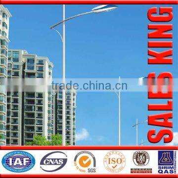 dual outreach galvanized 10m road lamp post factory