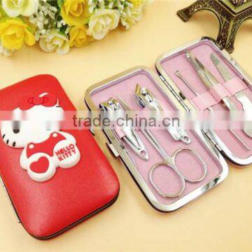 Promotional Gifts Stainless Steel 7PC Pink Hello Kitty Manicure Set photo-3