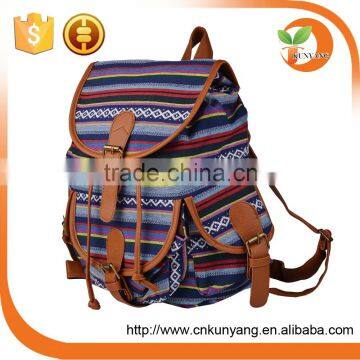 Korean style backpack/custom logo back packs/latest canvas backpack