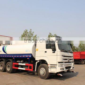 HOWO 6x4 diesel water sprinkling tank truck for 8000-16000 liters capacity water bowser truck with pump system for sale