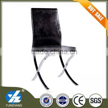 black leather modern leisure dining chair