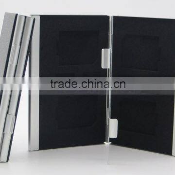 Leather Aluminum EVA Memory Card Carrying Case for 4x SD Card and 4x TF Card photo-3