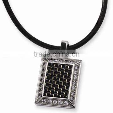 Pendant with carbon fiber accessary for mens