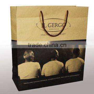 Fashion Paper Shopping bag for boys, packaging bag for clothes