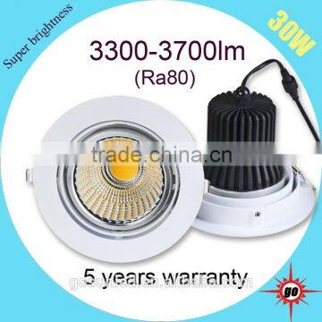 30W 4-way LED COB cool white Alumunum Alloy Downlight/ceiling light