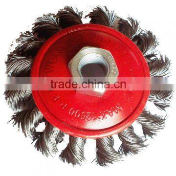 twisted knot wire cupbevel brush
