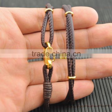 LFD-B0016 ~ New Design Brown Sheepskin High Quality Braided Multilayer Leather Cords Bracelets Jewelry Gift