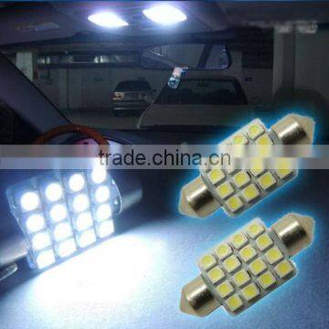 2x White 16-SMD 1.50" 36mm 6418 C5W LED Bulbs For Car License Plate Light OYXL photo-3