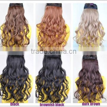 8"-30"golden blond fashionable curly black clip in hair extensions