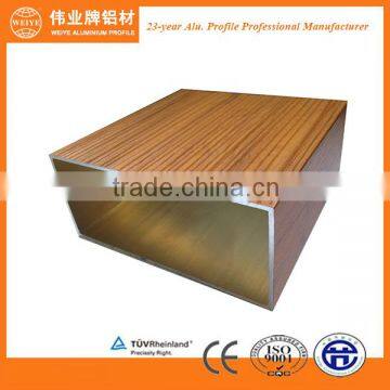 Wood grain transfer aluminum alloy door