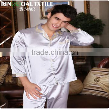 Hot sales comfortable soft men 100% Silk sleepwear