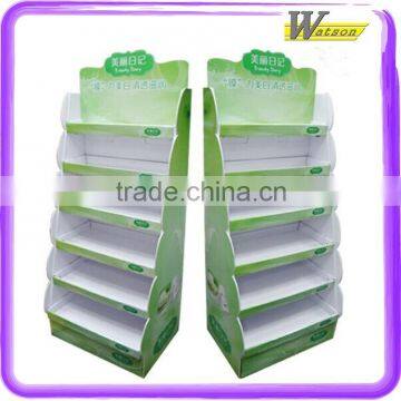 Desk Daily Calendar Colorful Printing Services with Sprial Binding 5 tier Cardboard Display Stand