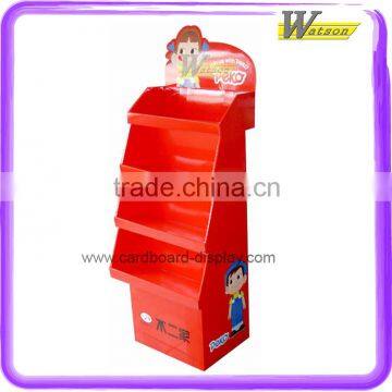 shop hot sale 4 layer cardboard display shelf for milk sugar