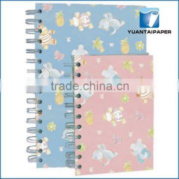 Soft paper cover custom spiral exercise notebooks
