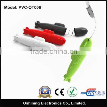 Wholesale OEM gift PVC usb minion aircraft type usb 2.0 flash drive (PVC-OT006)