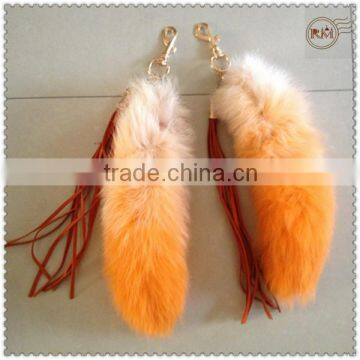 Orange Color Fox Tail For Bag Accessories photo-2