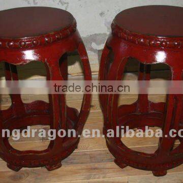 chinese antique furniture pine wood shanxi red stool