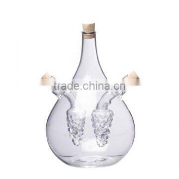 Borosilicate glass oil and vinegar bottle, 950ml.