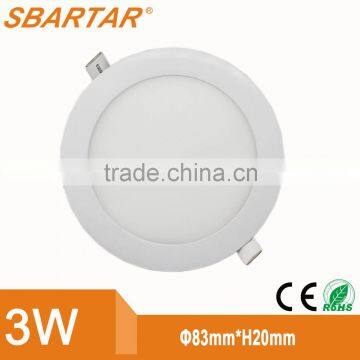 2015 china smd round led panel,3w 6w 12w slim round led panel light