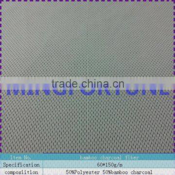 polyester bamboo charcoal Knitting recycle fabric FOR garment