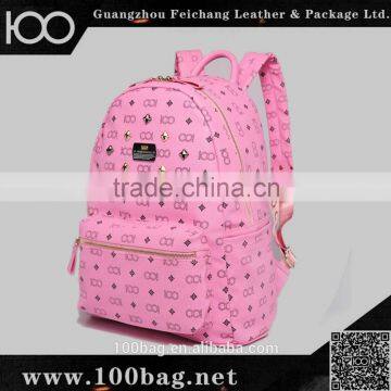 2016 Korea Fashion cute lady drawstring PU leather school backpack