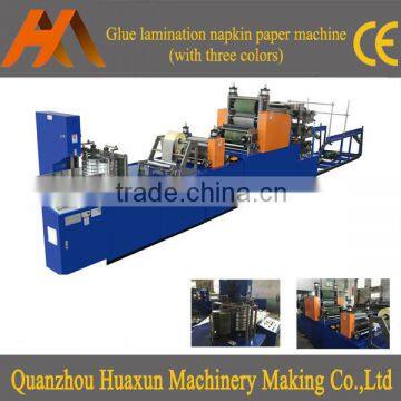 Automatic colorful printing folding napkin tissue paper manufacturing machine