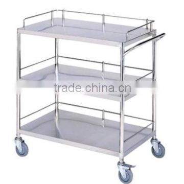 Simple 3-Tier Stainless Steel Trolley