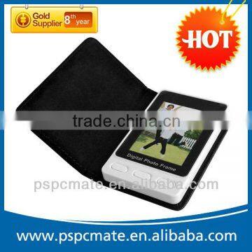 mini portable birthday gift digital photo frame with leather cover