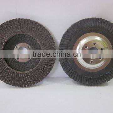 metal backing abrasive flap disc polishing metal, wood, s/s,o