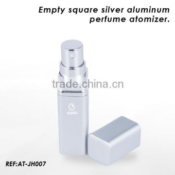 3ml Empty square silver aluminum perfume atomizer