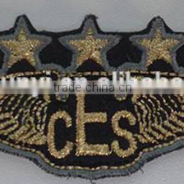 cheap embroidery gold thread patches