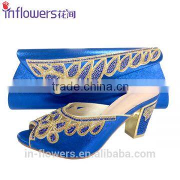 Handmade eleglant design wholesale italian matching shoe and bag set