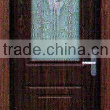 PVC wooden glass door