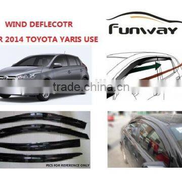 2014 TOYOTA Yaris car Window Visor,Door Visor,Wind deflector,Weather deflector,Rain deflector,Auto accessories