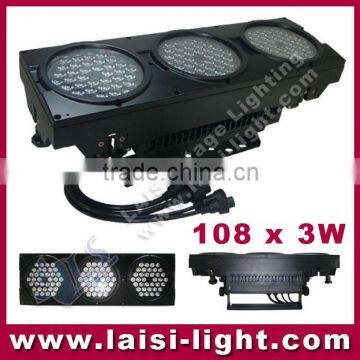 New Style 108pcs 3W RGBW LED 3 Eyes Wall Washer Light Waterproof, IP65 waterproof 3 eyes led wall washer