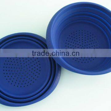 Portable Folding Basket Telescopic Silicone Wash the Popurality Silica Gel Drop Kitchen Tools Fruit Basket