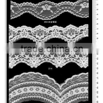 cheap polyester lace trimming/bridal eyelash lace trimming for garments, made in china, customerized available