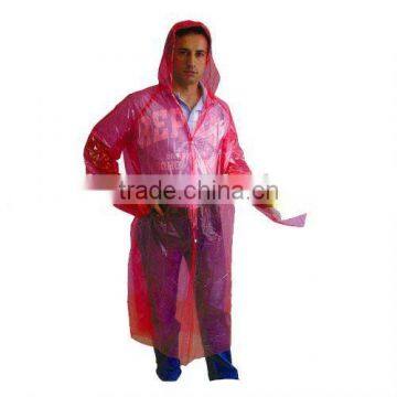 PE Raincoat with hood