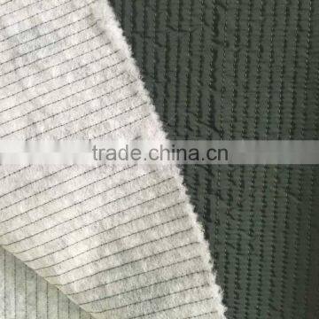 Fashion Polyester Stripe Embroidered Thermal Padded Fabric With Quilting for Down Coats/jacket photo-3