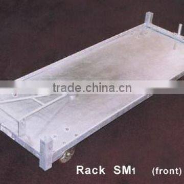 sheet metal trolley base with pull system, mobile trolley